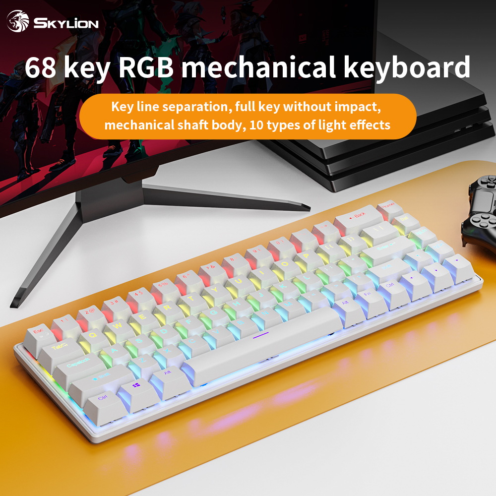 Pc Gaming Apple - K68 Wired Mechanical Keyboard 10Kinds of