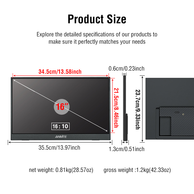 Anmite 16-Inch Portable Touch  - Pc Gaming Y Monitor incelemesi ve fiyatı