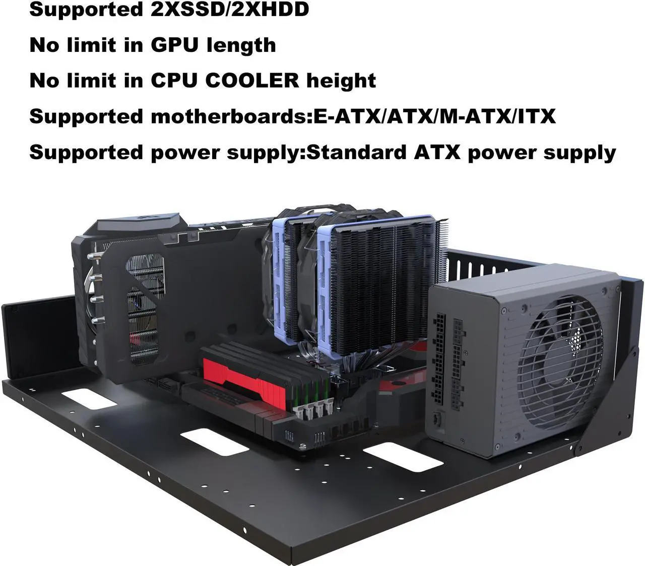 Open Chassis Rack, EATX ATX MA - Pc Gaming Test incelemesi ve fiyatı