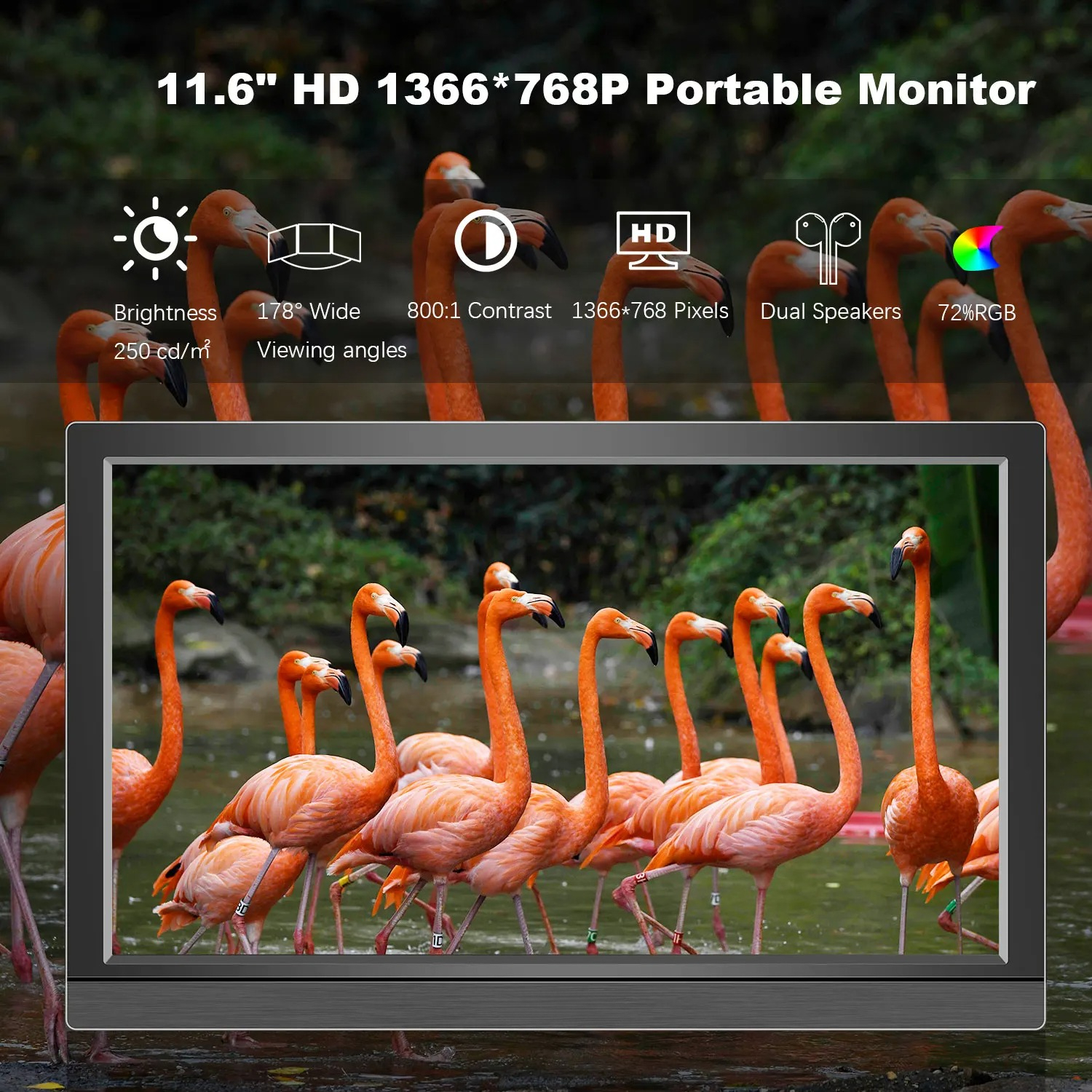 1366*768 11.6-inch Portable Mo - Pc Gaming On Tv incelemesi ve fiyatı