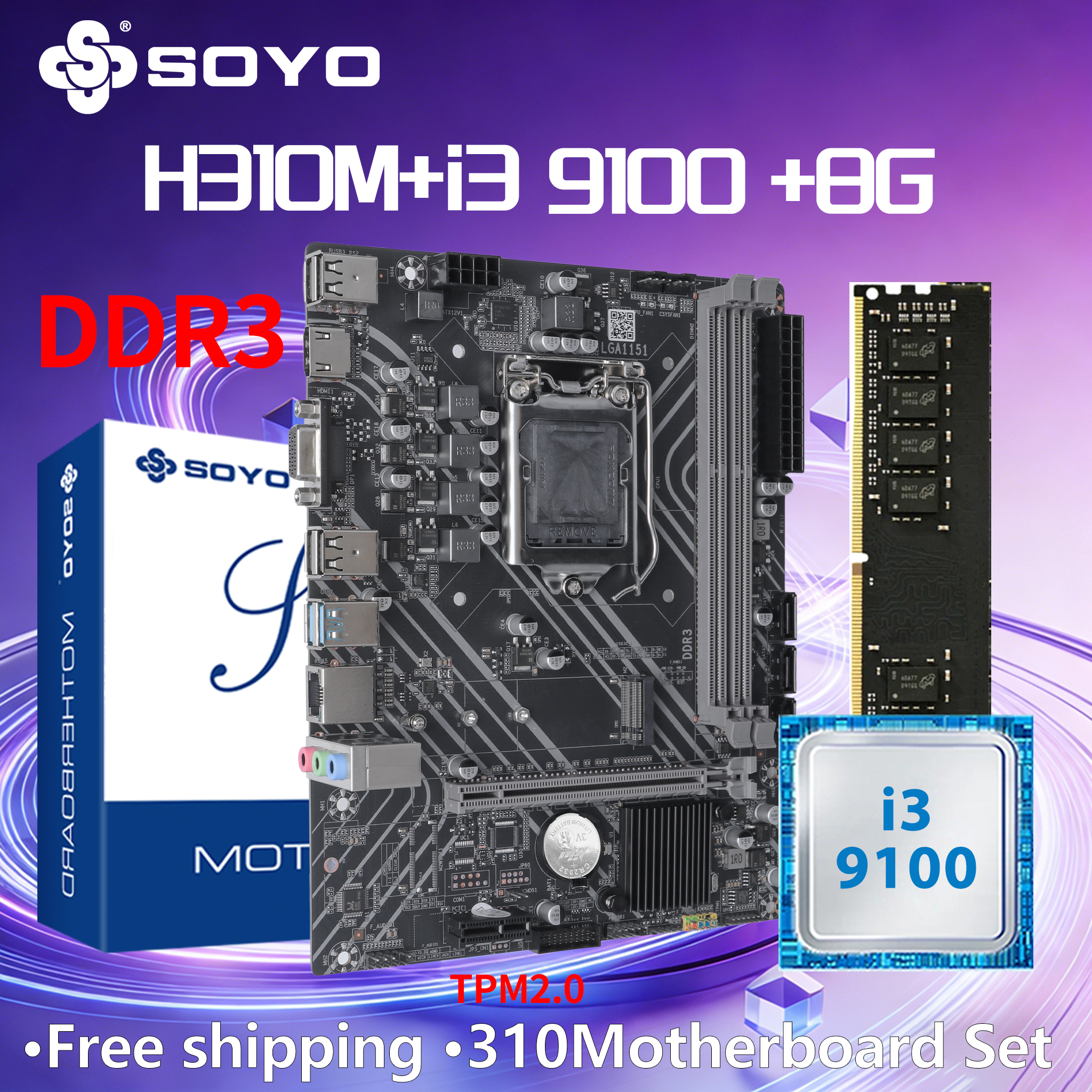 SOYO H310M DDR3 Motherboard i3 - Pc Gaming I3 incelemesi ve fiyatı