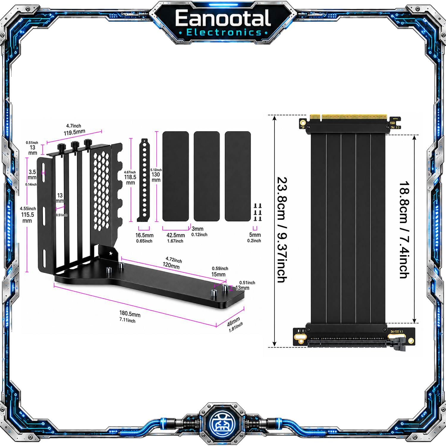 PCIe x16 Graphics Card Extensi - Pcie Riser Cable incelemesi ve fiyatı