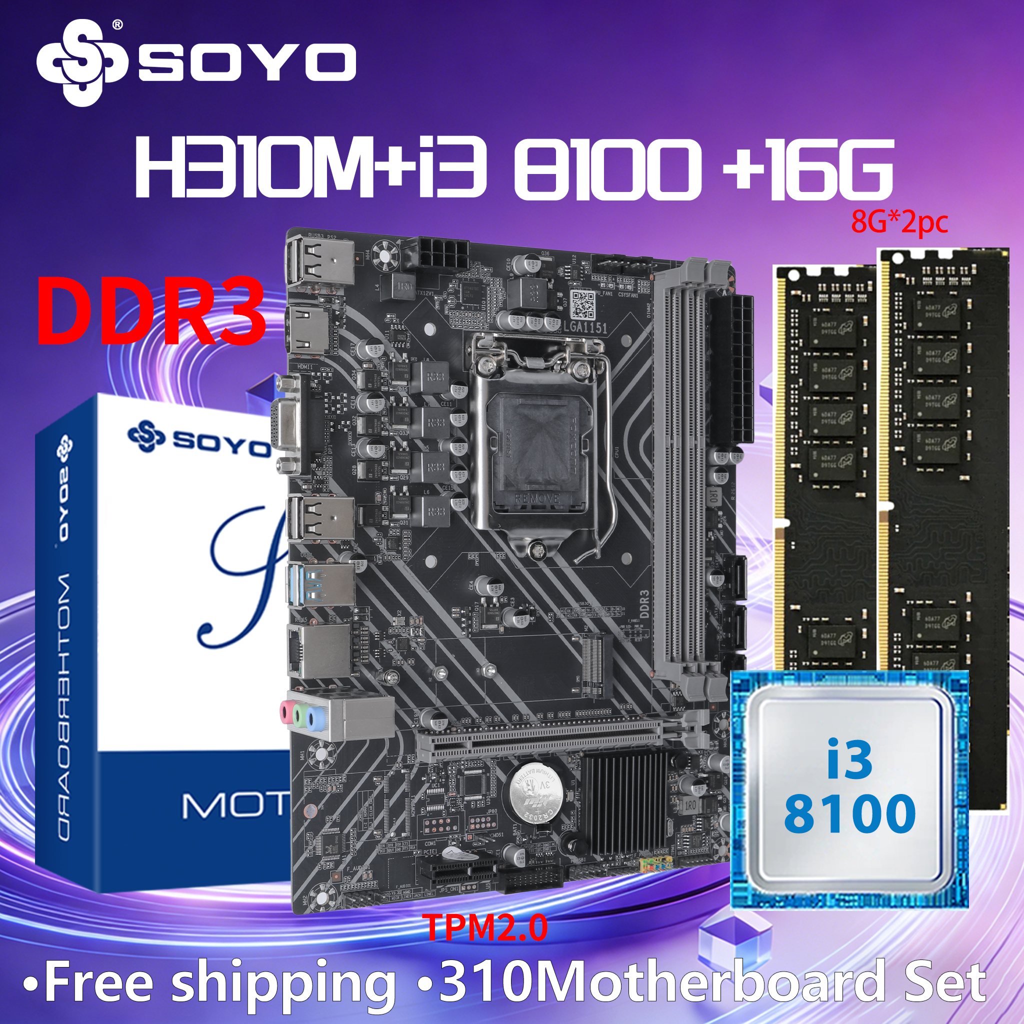 SOYO H310M DDR3 Motherboard i3 - Pc Gaming I3 incelemesi ve fiyatı