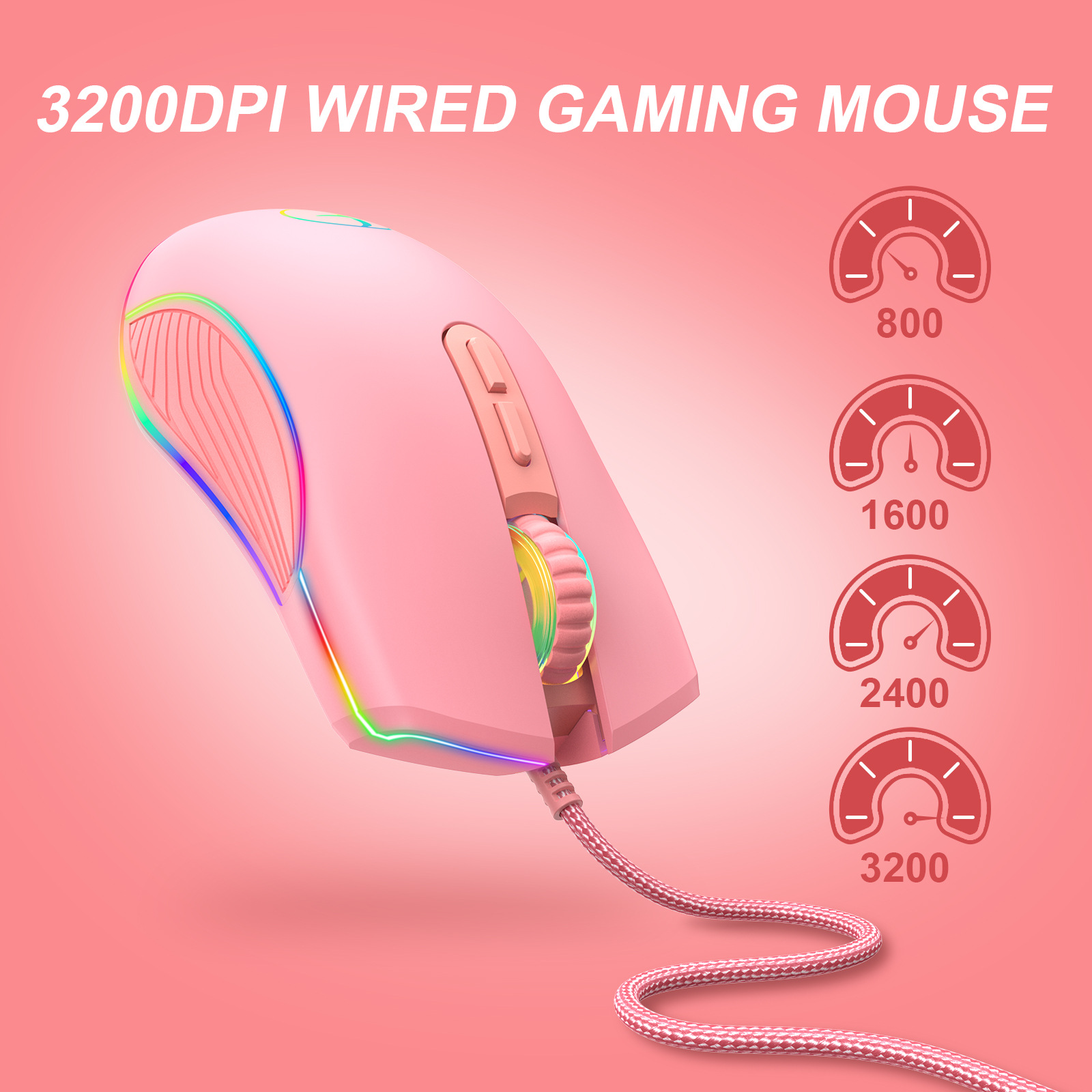 RGB Wired Gaming Mouse Compati - Pc Gaming Apple incelemesi ve fiyatı