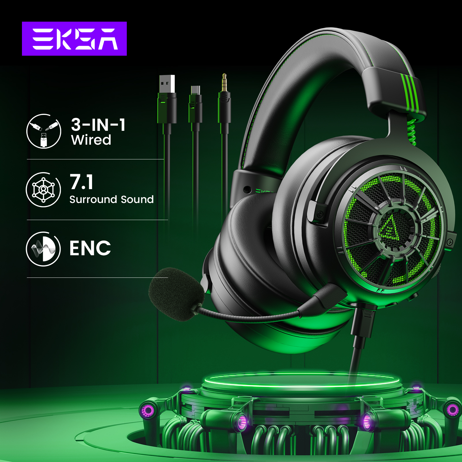 EKSA E5000 Pro Gaming Headphon - Pc Gaming Y Monitor incelemesi ve fiyatı