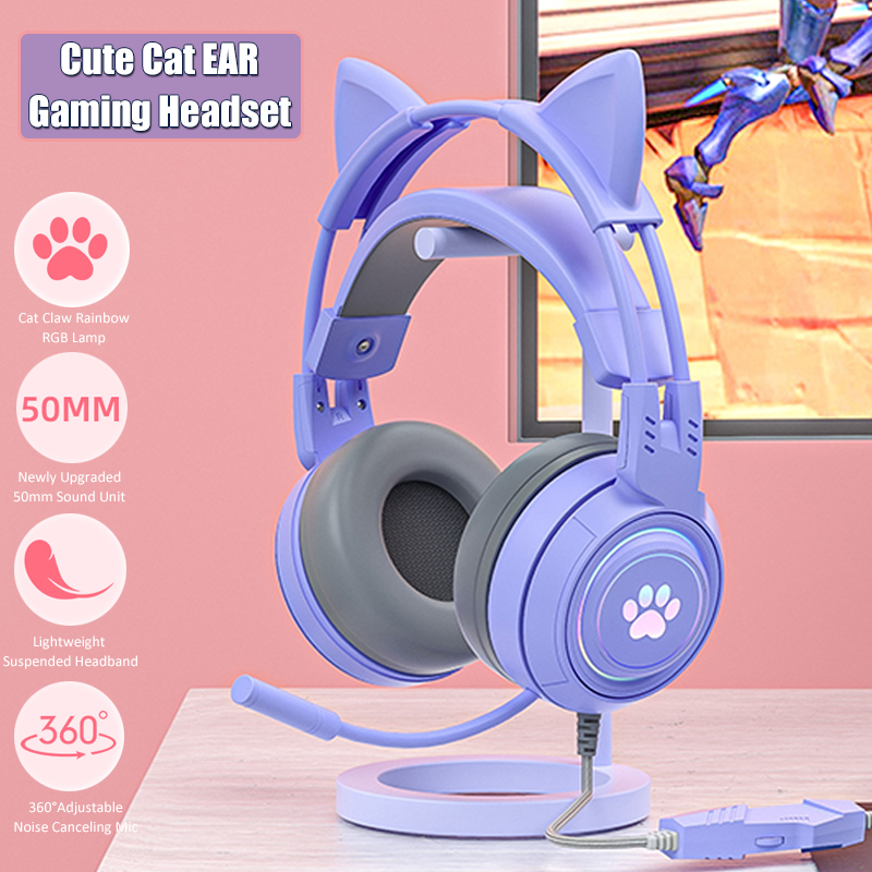 Cute Cat Ear Gaming Headphones - Pc Gaming Y Monitor incelemesi ve fiyatı