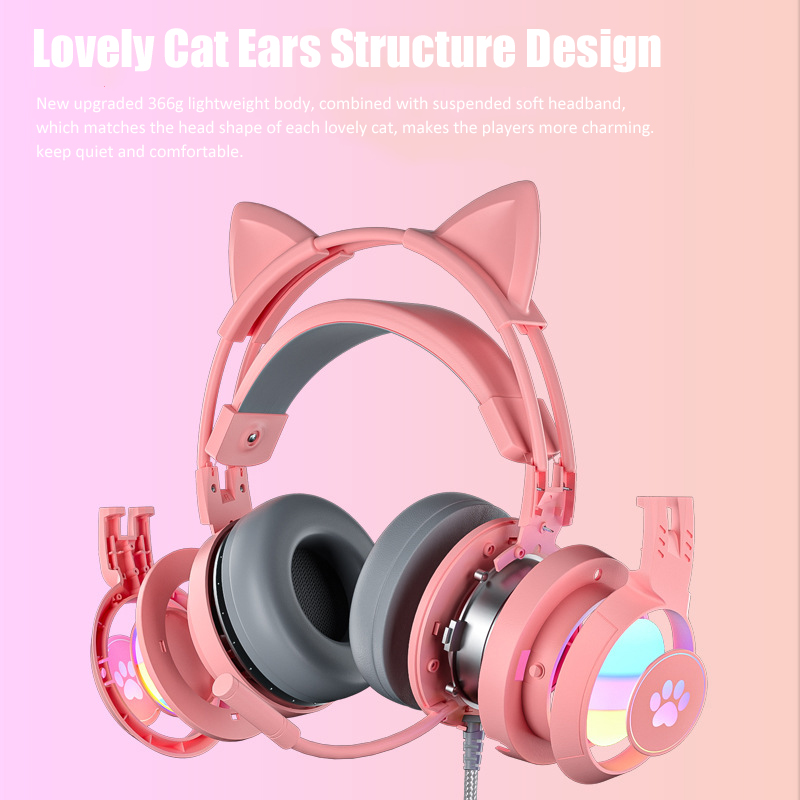 Cute Cat Ear Gaming Headphones - Pc Gaming Y Monitor incelemesi ve fiyatı
